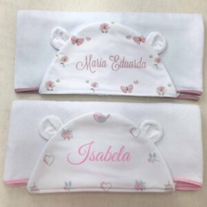 Toalha Banho Personalizada Para Bebês Meninas