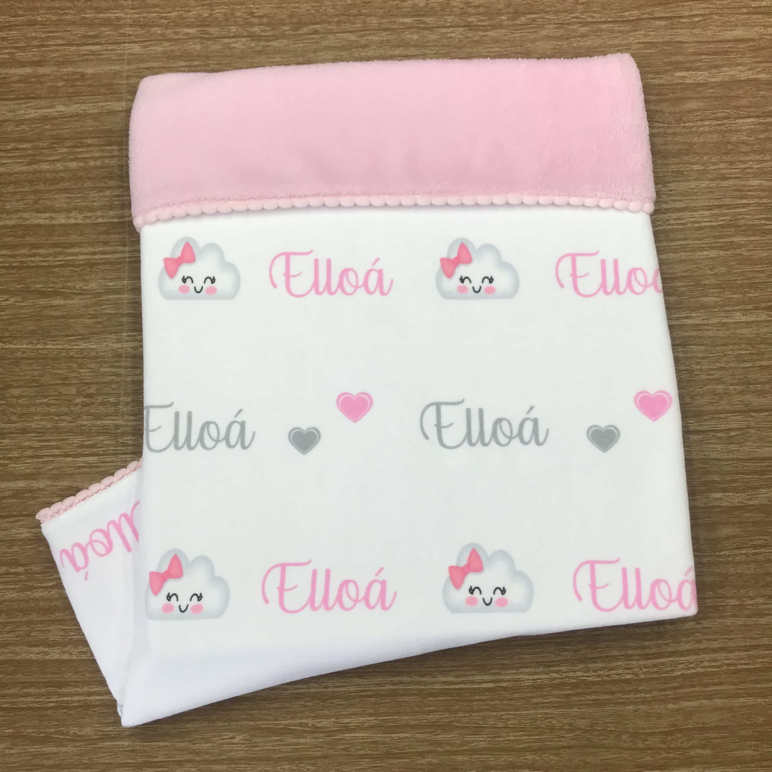 Manta Para Meninas Plush Nome Bebê Personalizada