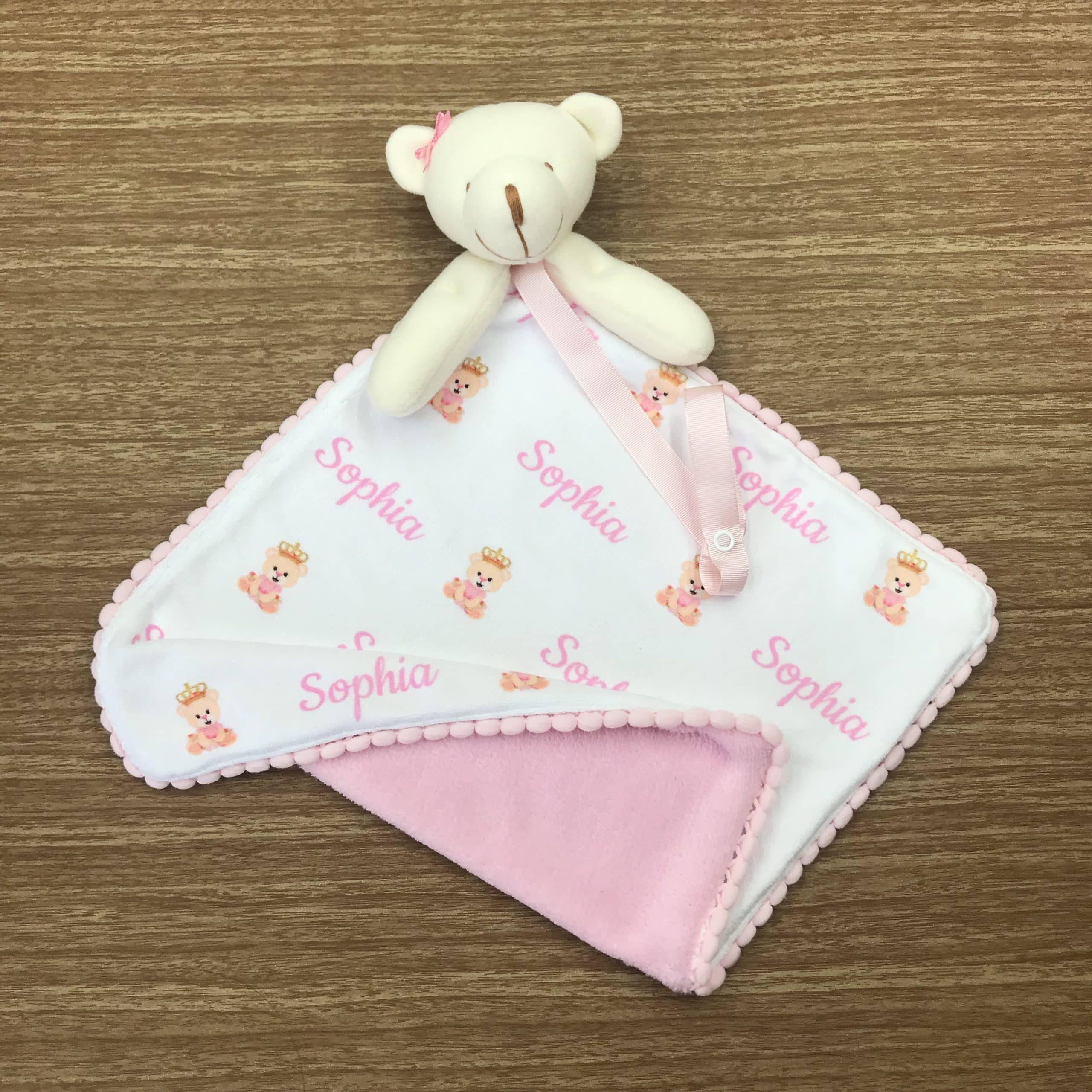 Manta Para Meninas Plush Nome Bebê Personalizada