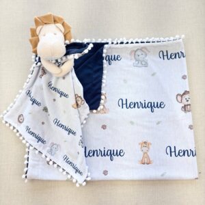 Mantinha e Naninha Personalizada em Malha Kit Especial
