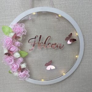 Placa Decorativa Personalizada Jardim – Nome do Bebê