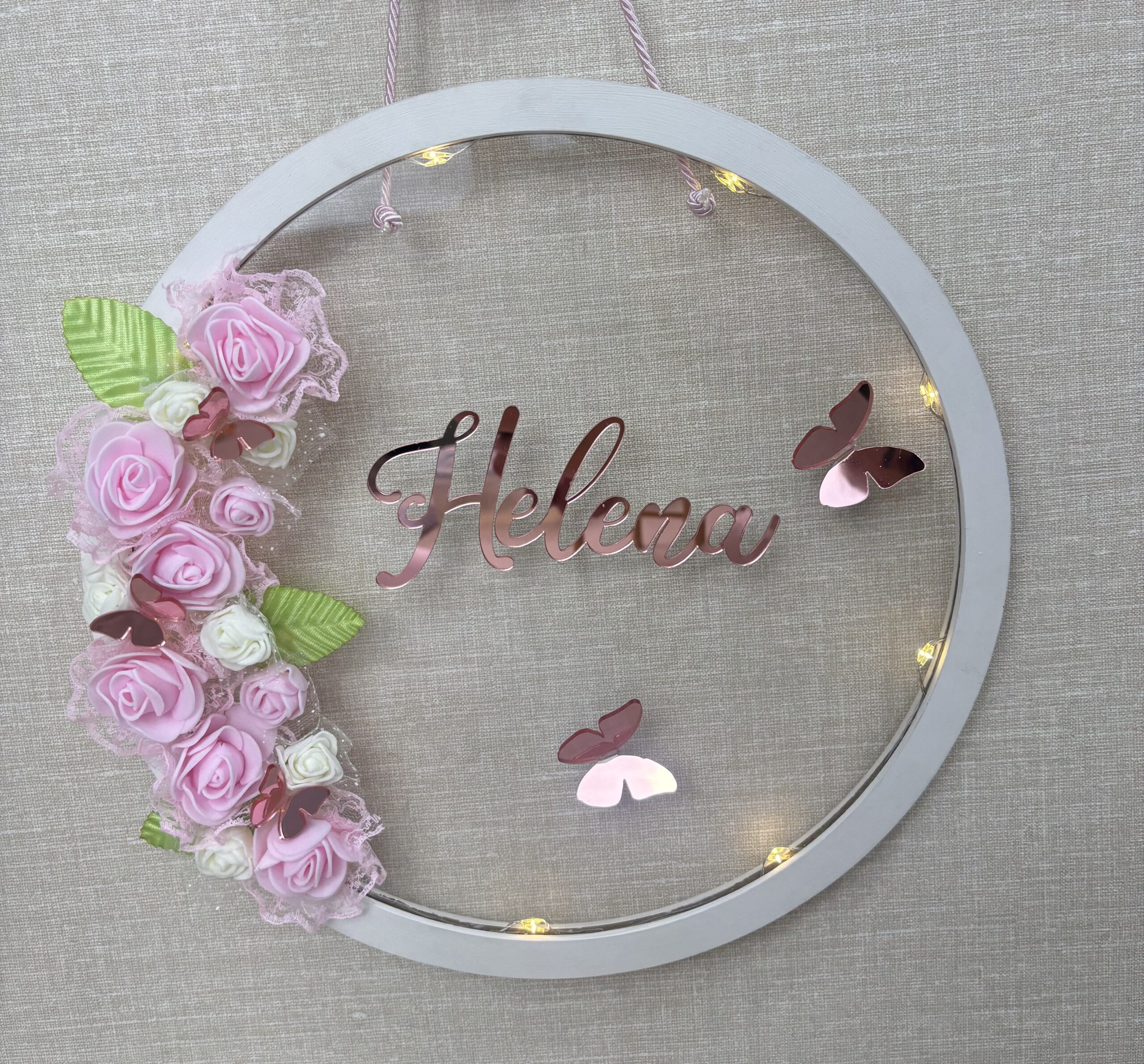 Placa Decorativa Personalizada Jardim – Nome do Bebê