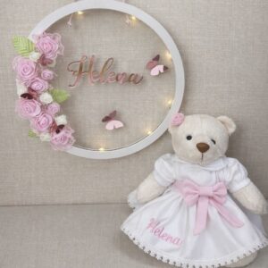 Ursa Personalizada + Placa Decorativa Jardim – Personalizada com Nome